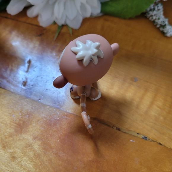 Littlest Pet Shop LPS #1450 Monkey Brown Cream Blue Eyes 2007 B - Picture 6 of 11